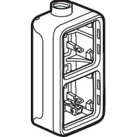 LEGRAND Plexo opbouwdoos 2 mechanismen verticaal - 1 ingang M20 - grijs 069666
