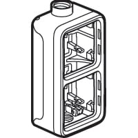 LEGRAND Plexo opbouwdoos 2 mechanismen verticaal - 2 ingangen M20 - grijs 069667