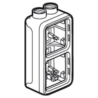 LEGRAND Plexo opbouwdoos 2 mechanismen verticaal - 2 ingangen M20 - grijs 069668