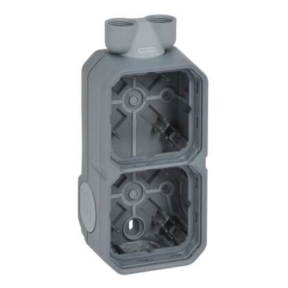LEGRAND Plexo opbouwdoos 2 mechanismen 2xM20 ingang IP55 - IK08 grij 069668L