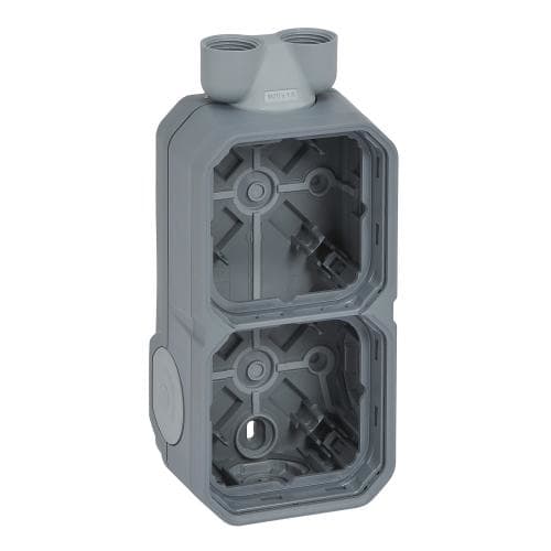 LEGRAND Plexo opbouwdoos 2 mechanismen 2xM20 ingang IP55 - IK08 grij 069668L