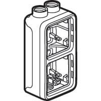 LEGRAND Plexo opbouwdoos 2 mechanismen verticaal - 3 ingangen M20 - grijs 069669