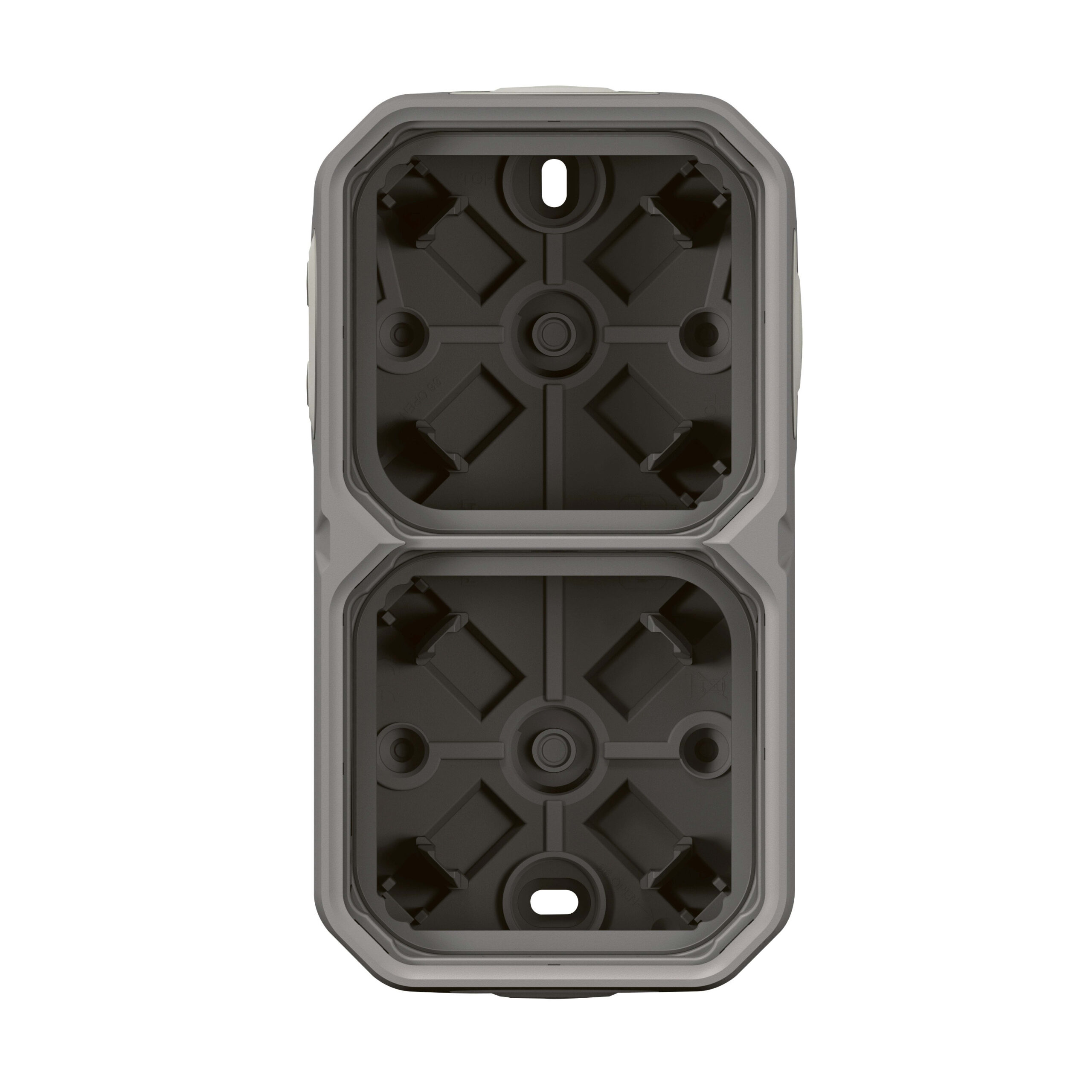 LEGRAND Plexo opbouwdoos 2 mechanismen 4 membraan ingangen grijs 069672L