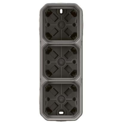 LEGRAND Plexo opbouwdoos 3 mechanismen 5 membraan ingangen grijs 069680L