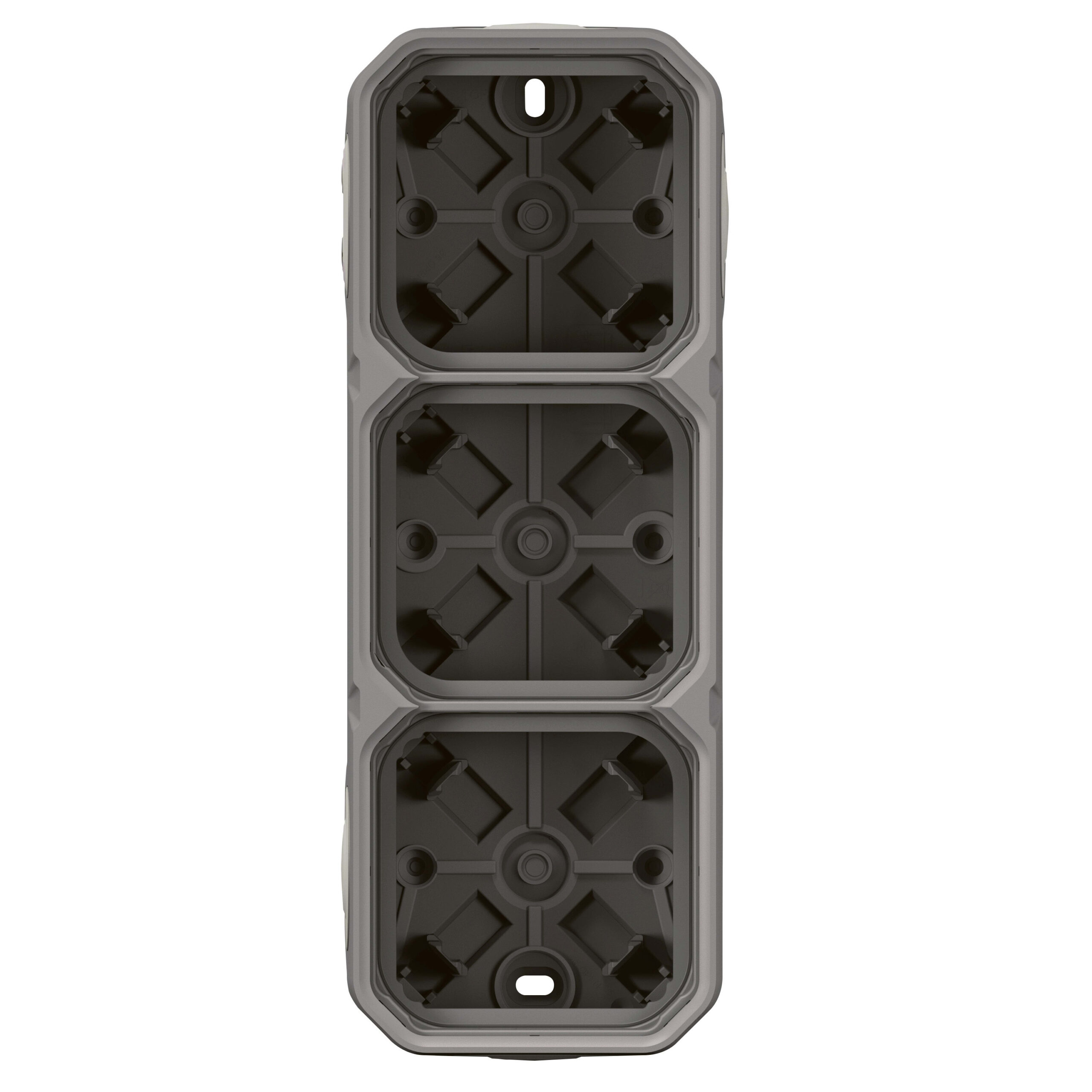 LEGRAND Plexo opbouwdoos 3 mechanismen 5 membraan ingangen grijs 069680L