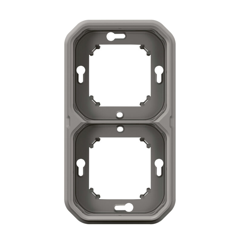 LEGRAND Plexo inbouwkader 2 mechanisme hor of vert IP55 - grijs 069683L