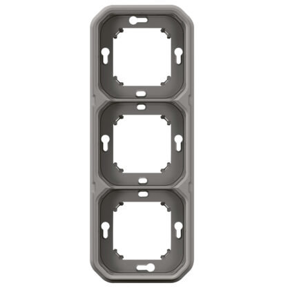 LEGRAND Plexo inbouwkader 3 mechanisme hor of vert IP55 - grijs 069687L