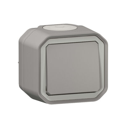 LEGRAND Plexo drukknop NO 10A 250V compleet IP55 IK08 grijs 069720L