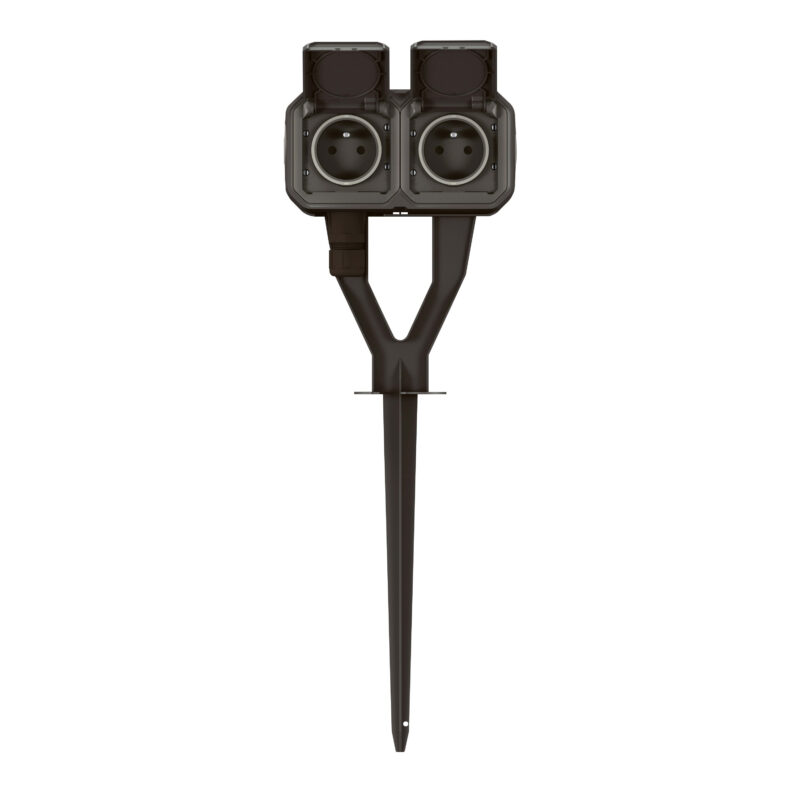 LEGRAND Plexo tuinpaal met contactdoos 2V voorbedraad compleet grijs 069749L