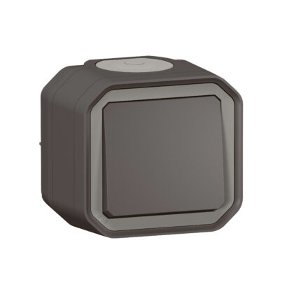 LEGRAND Plexo wisselschakelaar 10AX compleet IP55 IK08 antraciet 069761L