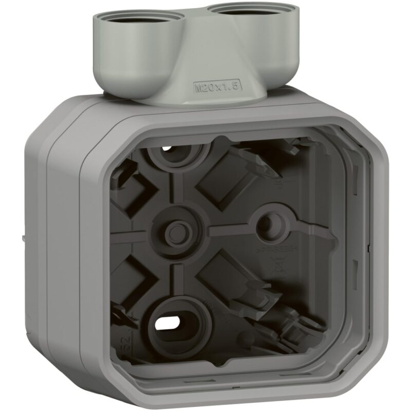 LEGRAND Plexo opbouwdoos 1 mechanisme 2xM20 ingang IP55 - IK08 grijs 069846L