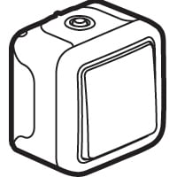 LEGRAND Plexo 2p schakelaar 10A 250V DIY - grijs - volledig apparaat 069980