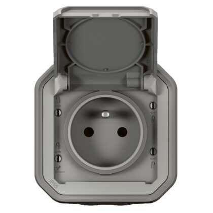 LEGRAND Plexo DIY contactdoos compleet IP55 - grijs 070003