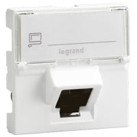 LEGRAND RJ45 CAT6 FTP 2MOD 1RJ 45° LCS2 MOSAIC 076505