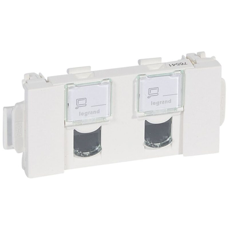 LEGRAND MOSAIC 2XRJ 45 CAT 5E UTP KLIK 076541
