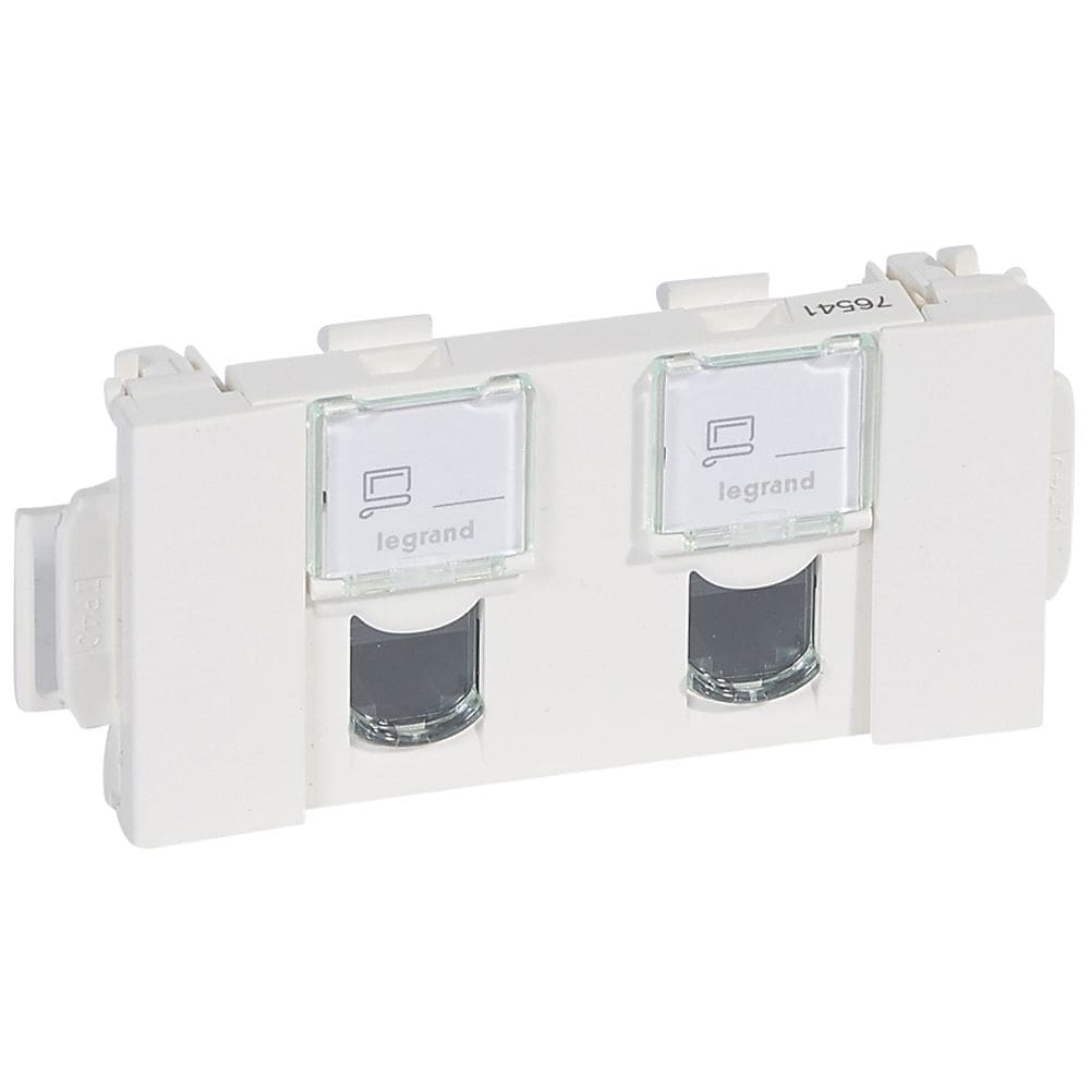 LEGRAND MOSAIC 2XRJ 45 CAT 5E UTP KLIK 076541