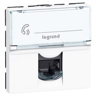 LEGRAND LCS2 contactdoos RJ45 CAT6 F/UTP 2 modules Mosaic witte kleur 076565