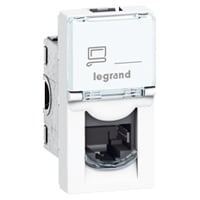 LEGRAND LCS2 contactdoos RJ45 CAT6A STP 1 module Mosaic witte kleur 076573