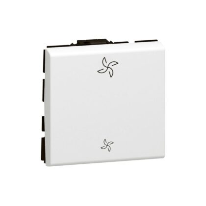 LEGRAND Mosaic ventilatiebediening-10AX 2 modules wit antimicrobieel 077027L
