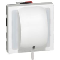 LEGRAND Mosaic trekmechanisme drukknop 6A 250V - 2 modules - wit 077044