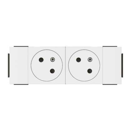 LEGRAND Mosaic Link contactdoos 2x2P+A -vlak- soluclip 4 modules wit 077102L