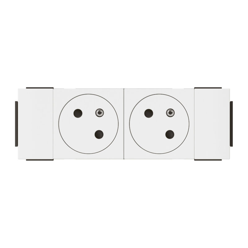 LEGRAND Mosaic Link contactdoos 2x2P+A -vlak- soluclip 4 modules wit 077102L