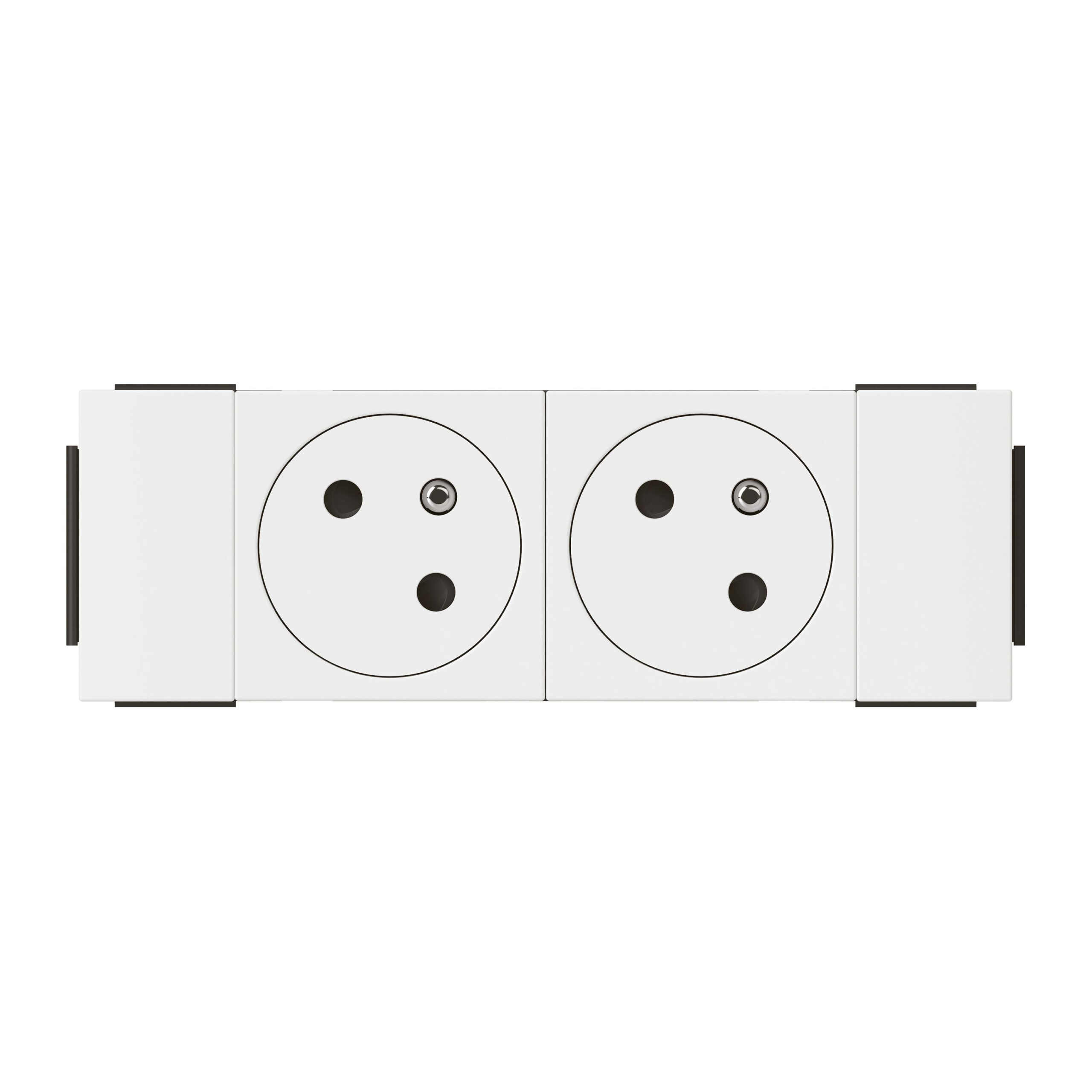 LEGRAND Mosaic Link contactdoos 2x2P+A -vlak- soluclip 4 modules wit 077102L