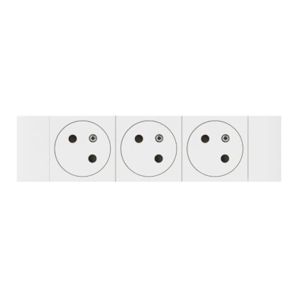LEGRAND Mosaic Link contactdoos 3x2P+A -vlak- soluclip 6 modules wit 077103L