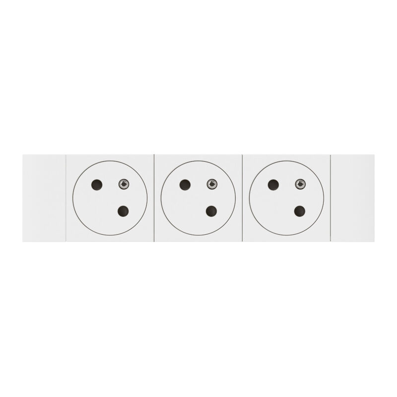 LEGRAND Mosaic Link contactdoos 3x2P+A -vlak- soluclip 6 modules wit 077103L