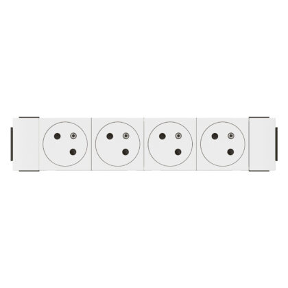 LEGRAND Mosaic Link contactdoos 4x2P+A -vlak- soluclip 8 modules wit 077104L