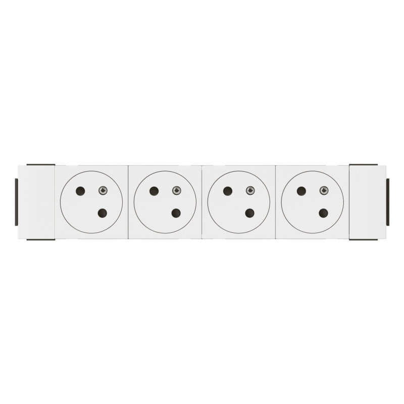LEGRAND Mosaic Link contactdoos 4x2P+A -vlak- soluclip 8 modules wit 077104L