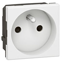 LEGRAND Mosaic contactdoos 2P+A schroefklem 10/16A 250V - 2 modules - wit 077113