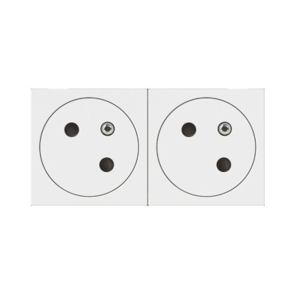 LEGRAND Mosaic Link contactdoos 2x2P+A -vlak- contactdoos op 45°-4 modules wit 077142L