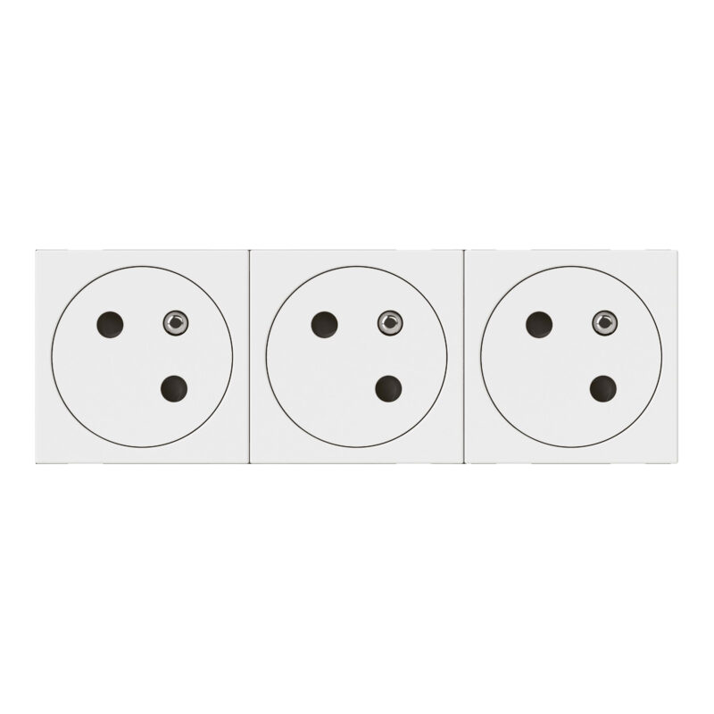 LEGRAND Mosaic Link contactdoos 3x2P+A -vlak- contactdoos op 45°-6 modules wit 077143L
