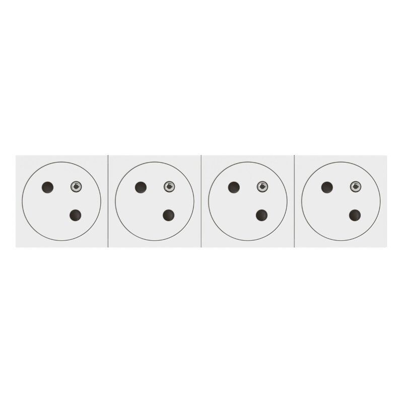 LEGRAND Mosaic Link contactdoos 4x2P+A -vlak- contactdoos op 45°-8 modules wit 077144L