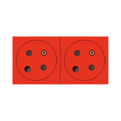 LEGRAND Mosaic Link contactdoos 2x2P+A -vlak-met polarisatie- contactdoos op 45°-4 modul 077152L