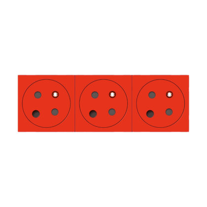 LEGRAND Mosaic Link contactdoos 3x2P+A -vlak-met polarisatie- contactdoos op 45°-6 modul 077153L