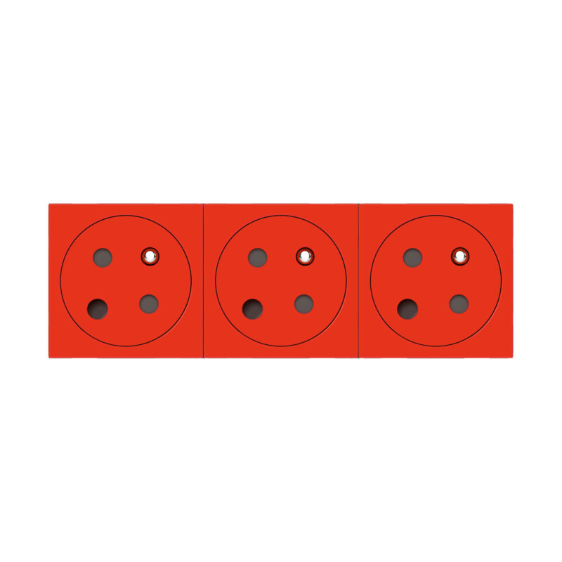 LEGRAND Mosaic Link contactdoos 3x2P+A -vlak-met polarisatie- contactdoos op 45°-6 modul 077153L