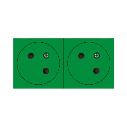 LEGRAND Mosaic Link contactdoos 2x2P+A -vlak- contactdoos op 45°-4 modules groen 077162L