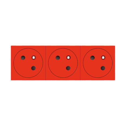 LEGRAND Mosaic Link contactdoos 3x2P+A -vlak- contactdoos op 45°-6 modules rood 077173L