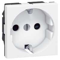 LEGRAND Mosaic contactdoos 2P+A Schuko wit 077213