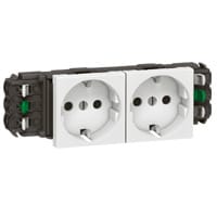 LEGRAND Mosaic contactdoos DLP 2x2P+A Schuko 077402