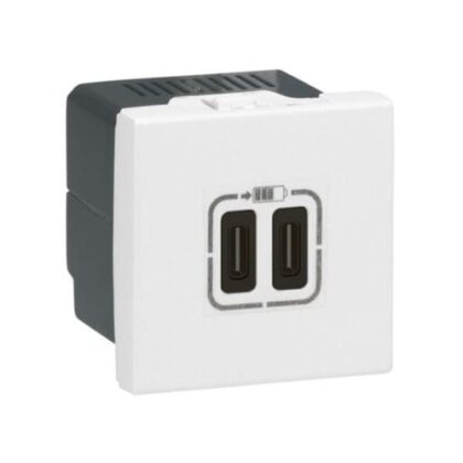 LEGRAND Mosaic USB lader type C 2 mod-wit 077590