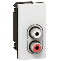 LEGRAND Mosaic contactdoos 2 RCA vrouwelijk audio - 1 module - wit 078753