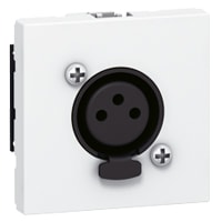 LEGRAND Mosaic contactdoos XLR driepolig - Neutrik vrouwelijk - 2 modules - wit 078755