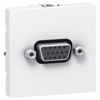 LEGRAND Mosaic contactdoos HD15 vrouwelijk - 2 modules - wit 078757