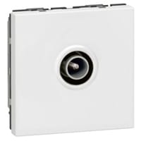 LEGRAND Mosaic contactdoos voor TV - mannelijk 0-2400 MHz - 2 modules - wit 078782
