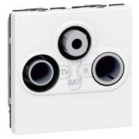 LEGRAND Mosaic contactdoos voor TV/FM/SAT - 2 modules - wit 078786