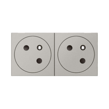 LEGRAND Mosaic Link vlakke contactdoos 2x2P+A op 45°-4 modules alu 079272L