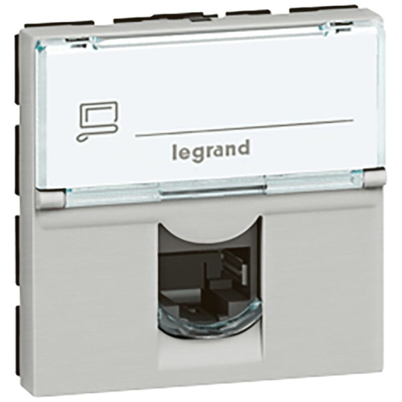 LEGRAND RJ45 CAT5E FTP 2MOD KL=ALU LCS2 MOSAIC 079455